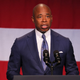 Mayor Eric Adams speaks at the Billie Holiday Theatre in Restoration Plaza on July 28, 2022, in the Bedford-Stuyvesant neighborhood of Brooklyn borough in New York City.